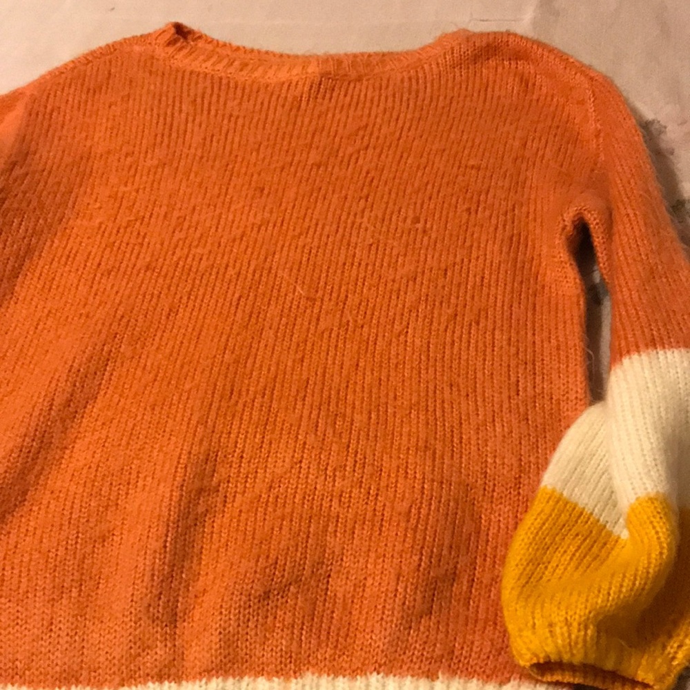 A striped sweater